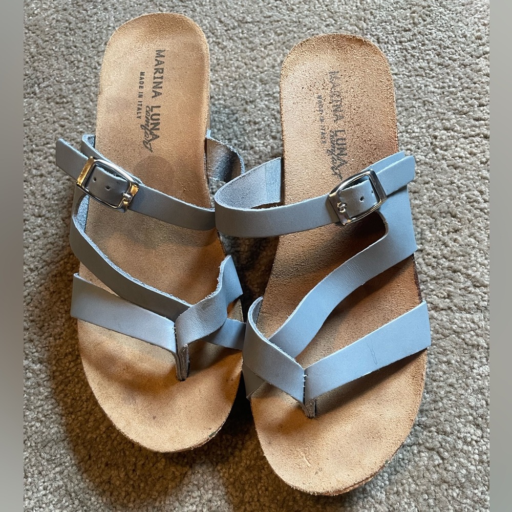 marina luna comfortable wedge sandals!